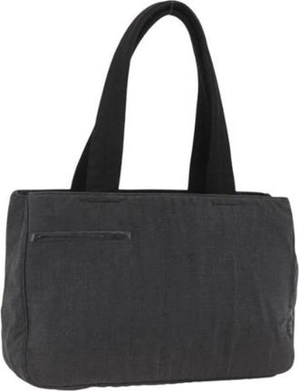 Prada Pre-owned Vintage Canvas Handtas - Dames - Vintage Handtas - Grijs - ONE Size - Leer - Vintage