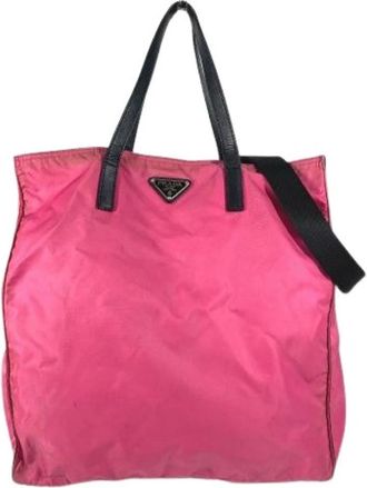Prada Pre-owned Vintage Tote Bag - Dames - Vintage Shopper - Roze - ONE Size - Leer - Vintage
