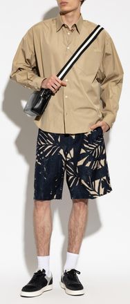 Emporio Armani Printed Shorts, Mens, Navy Blue