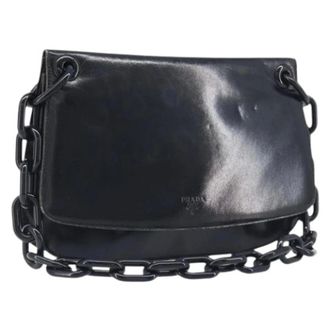 Prada Pre-owned Vintage Schoudertas - Dames - Pre-owned - Zwart - Maat: ONE Size Leer