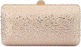 Olga Berg Kira Hotfix Frame Clutch in Champagne at Nordstrom