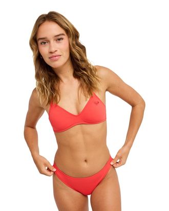Roxy Bikini-Hose ROXY Solid Essentials, Damen, Gr. XXL, US-Gr&ouml;ssen, hibiscus, Obermaterial: 85% Microfaser, 15% Elasthan;, Badehosen Bikini-Hose