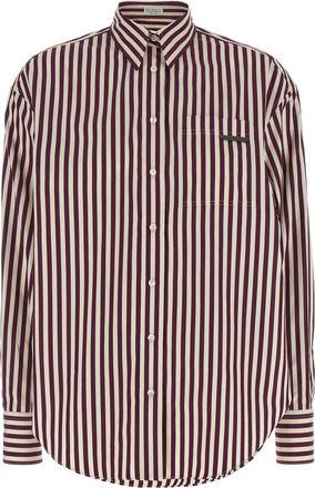 Brunello Cucinelli Shiny Detail Camicie Bordeaux-Donna