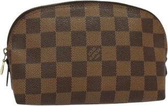 Louis Vuitton Pre-owned Clutches, female, Brown, Size: ONE SIZE Pre-owned Canvas Pouch