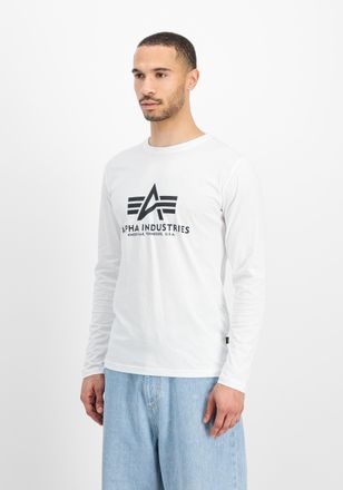 Alpha Industries Longsleeve ALPHA INDUSTRIES Basic Longsleeve BL, Herren, Gr. XXL, weiss (wei&szlig;), Obermaterial: 100% Baumwolle, Shirts Longsleeve
