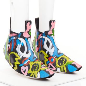 Comme Des Gar&ccedil;ons Comme des Garcons hand painted leather shoe covers