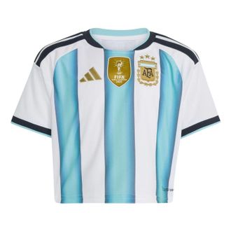 adidas (WMNS) adidas Argentina 26 Home Cropped White Icey Blue Light Blue KE5982