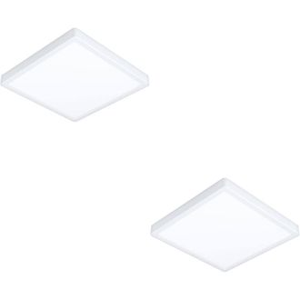 Loops 2 PACK Sleek Design White Square LED Ceiling Light for Indoor Space