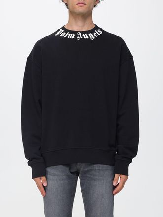 Palm Angels Relaxed-Fit Cotton Crewneck Sweatshirt with Logo Print