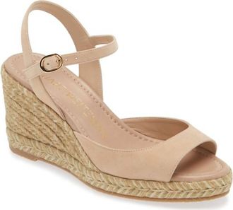 Stuart Weitzman Womens Espadrille Wedge Sandals In Beige