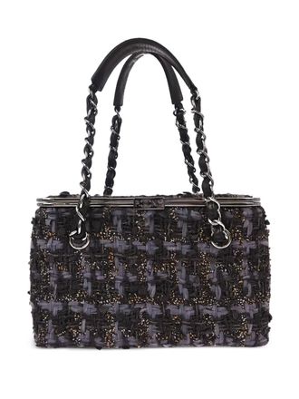 Chanel 2006 Tweed Vanity tote bag - women - Wool/Leather - One Size - Purple