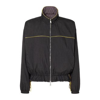 Fendi Technical Reversible Windbreaker - male - Fendi - Bomber Jackets - Black - XL - Jackets