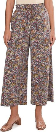 Toad&Co Sunkissed Wide Leg Crop Pants Womens Clothing Pacific Blue Print : LG (US 12-14) 24.5, Elastane/Polyester