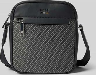 HUGO BOSS Umh&auml;ngetasche mit Logo-Muster Modell RAY in Black, Gr&ouml;&szlig;e 1