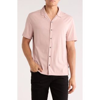 John Varvatos Brewer Cotton Camp Shirt in Pink Sand at Nordstrom Rack, Size Xx-Large