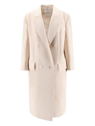 Hev&ograve; double-breasted coat - Neutrals