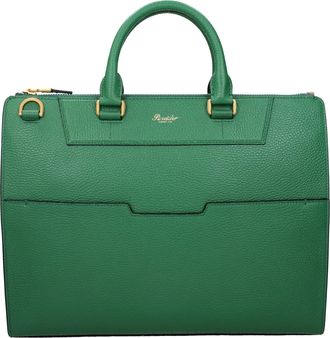 Pineider Herrens Handtaschen aus gr&uuml;nem Leder