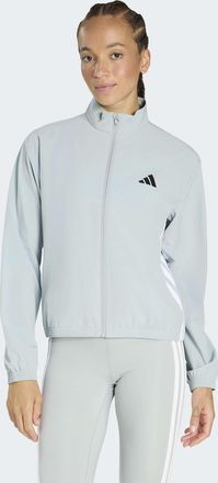 adidas Rollkragenpullover ADIDAS PERFORMANCE WE 3S WOVEN JKT, Damen, Gr. XXL, wonder sage, wei&szlig;, Obermaterial: 87% Polyester, 13% Elasthan, normal, Pullover 