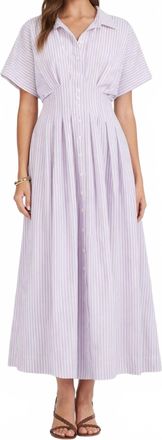 Bishop + Young Maude Waist Detail Shirtdress In Lavendar