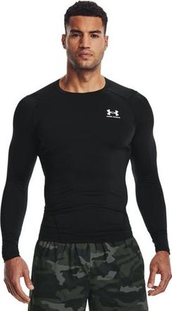 Under Armour Mens HeatGear Armour Comp L/S T-Shirt - Black/White Size 3XL