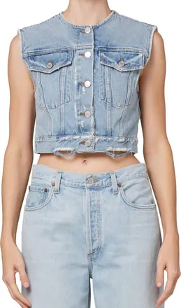 A Gold E Womens Leo Vest In Fray