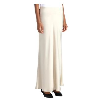 Liviana Conti Maxi Skirts, female, Beige, Size: S Bessie Long Satin Skirt