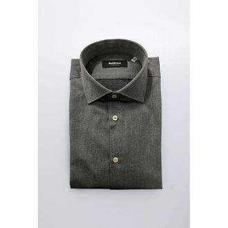 Baldinini Gray Cotton Men Mens Shirt