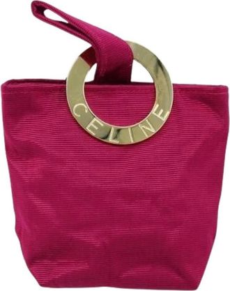 Celine Pre-owned Mini Bags, female, Pink, Size: ONE SIZE Pre-owned Circle logo pouch