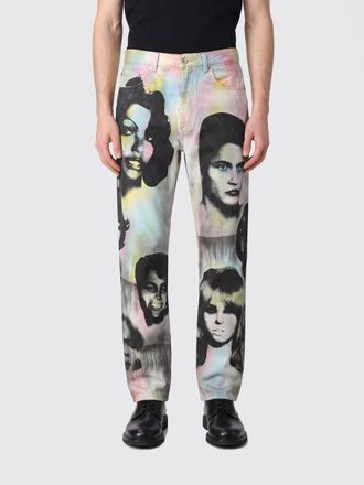 Versace Jeans straight in denim di cotone con stampa grafica all-over