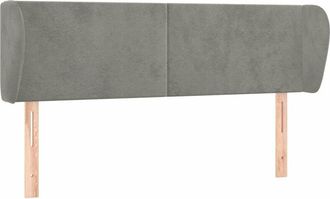 vidaXL Cabecero De Terciopelo Gris Claro 147x23x78/88 Cm Vidaxl