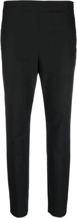 Moschino Rechte zwarte broek - Dames - Slim Fit Broeken - Zwart - S - Katoen - Broeken