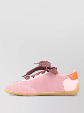 Roger Vivier suede leather low-top sneakers