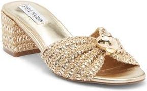Steve Madden Melodee Woven Slide Sandal in Gold at Nordstrom Rack, Size 7.5
