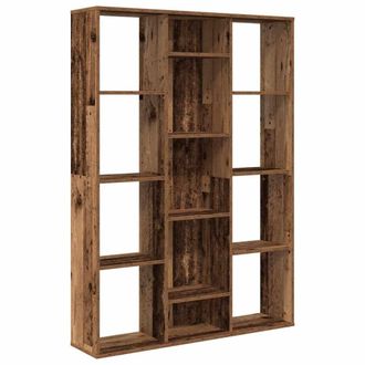 Berkfield Home Room Divider/Book Cabinet Old Wood 100x24x140 cm Engineered Wood in Brown | Size: 100 x 24 x 140 cm