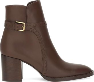 Gianvito Rossi Fes Bootie Booties in Brown Calf Leather at Nordstrom, Size 35.5