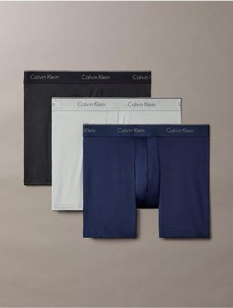 Calvin Klein Mens Micro Stretch 3-Pack Boxer Brief - Multi - XL