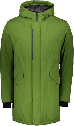 Herno Groene jas met verstelbare capuchon - Heren - Parka Jassen - Groen - L - Polyester - Jassen