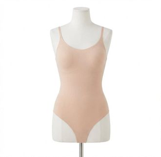 Spanx Cami Thong Bodysuit In Champagne Beige