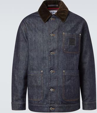 Loewe Giacca di jeans con velluto a coste