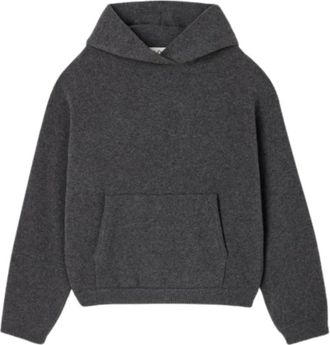 R&oacute;he Hooded Kangeroo Jumper - Dames - Hoodies - Grijs - S - Wol - Hoodies & sweatvesten