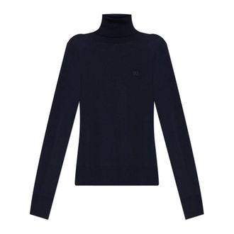 Dsquared2 Wollen coltrui met logo - Dames - Coltruien - Blauw - XS - Wol - Truien & Vesten