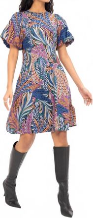 Banjanan Gracia Feather Mini Dress In Clay