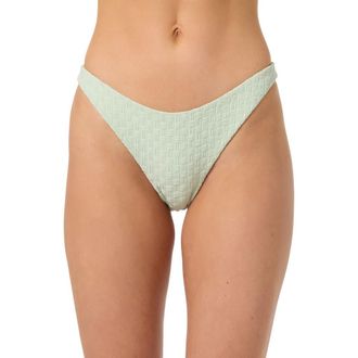 O'Neill Willow Weave Flamenco Bikini Bottoms in Green Lily at Nordstrom, Size Xx-Large