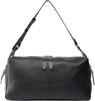 Pinko Leren Duffle Bag - Dames - Schoudertassen - Zwart - ONE Size - Leer - Tassen