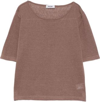 base Pullover aus Leinen- und Baumwollmischung