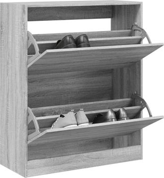 vidaXL Scarpiera Grigio Sonoma 80x34x96,5 cm in Legno Multistrato - Vidaxl