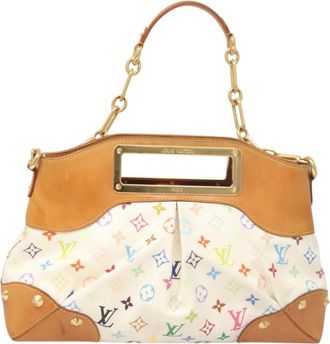 Louis Vuitton Judy Handbag Monogram Multicolor White Canvas Bag (Pre-Owned)