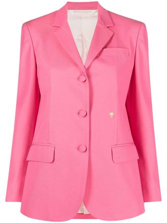 Palm Angels Cotton Single Blazer Blazer