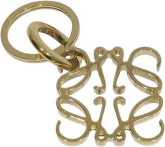 Loewe Pre-owned Accessories, male, Yellow, Size: ONE SIZE Pre-owned Anagram Keyring
