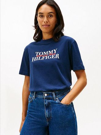 Tommy Hilfiger Camiseta Classic amplia con logo flocado